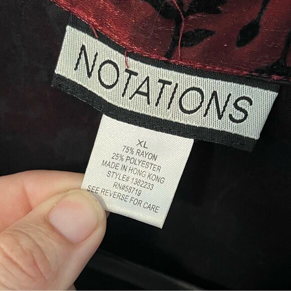 Notations Women’s Button Down Shirt 23” P2P - Picture 3 of 5